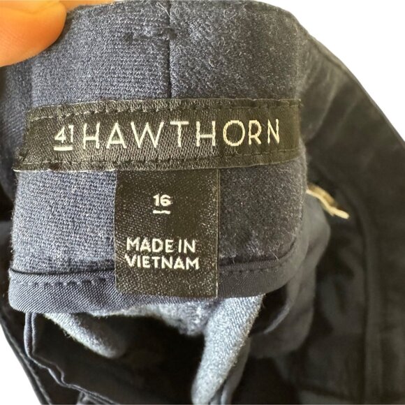 41 Hawthorn Navy Heather Stretch Work Pants Women’s Size 16 Straight Leg Comfort - Picture 6 of 6